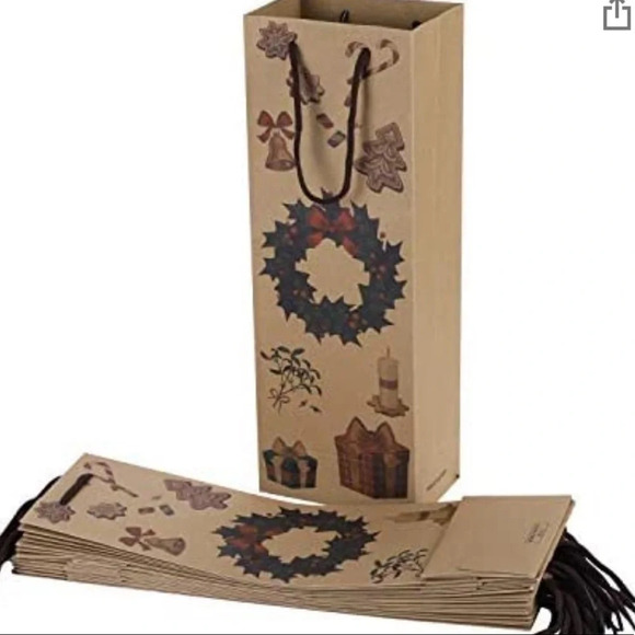 NIB! Set of 12 Christmas Santa wine bags - Picture 2 of 5
